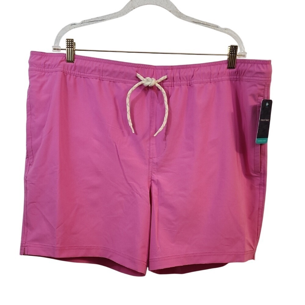 2 for $20 Trinity Coast Swim Trunks 2X Pink Tropical Coastal Resortwear Poolside